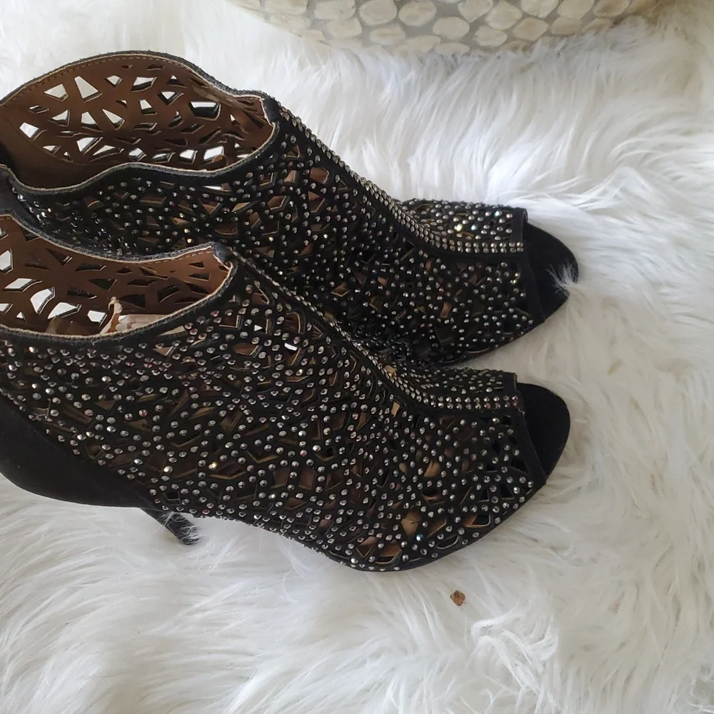 Zigi soho black studded open toe bootie size 7.5 - Picture 12 of 17